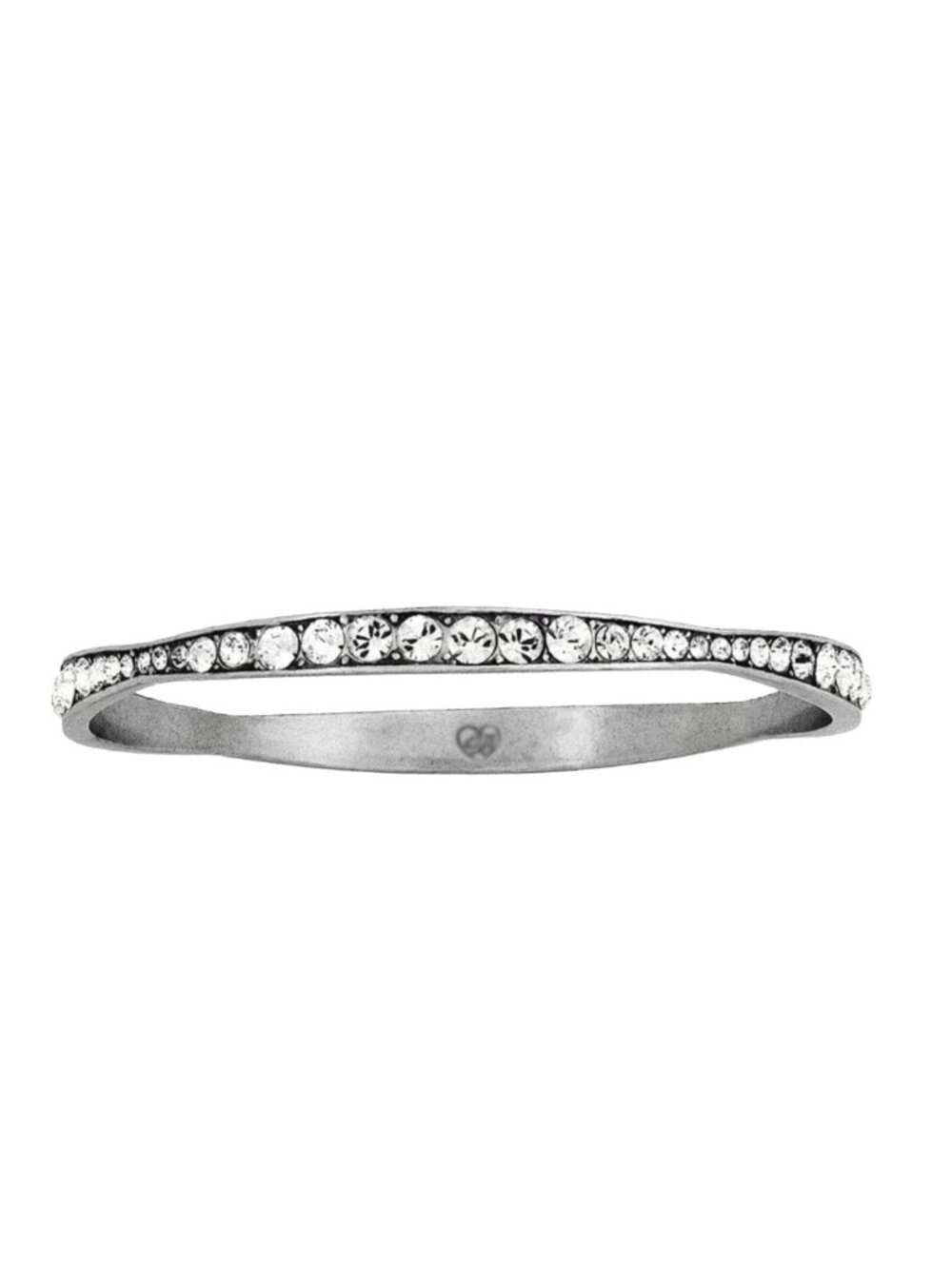 BRIGHTON Light Hearted Scalloped Crystal Bangle Bracelet